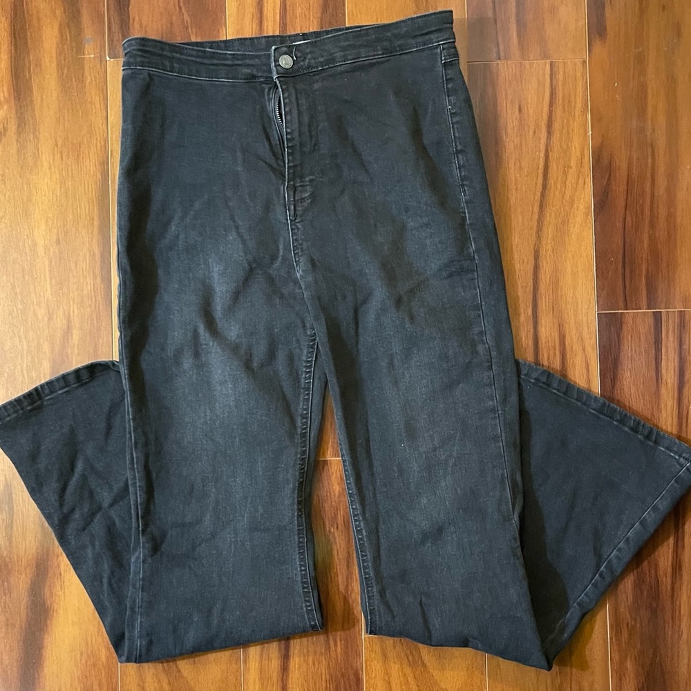 Forever 21 black bell-bottom jeans